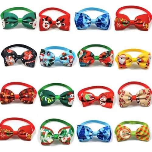 50/100pcs Christmas Pet Dog Accessories Small Dog Cat Puppy Bowties Necktie Dog Christmas Bow Tie for Small Dogs