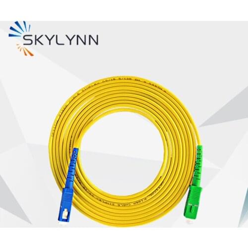 50PCS 0.5 Meter SC/APC-SC/UPC SX 3.0MM SM G652D/G657A1/G657A2 Yellow LSZH Jacket Fiber Optic Patch Cord Telecom Standard