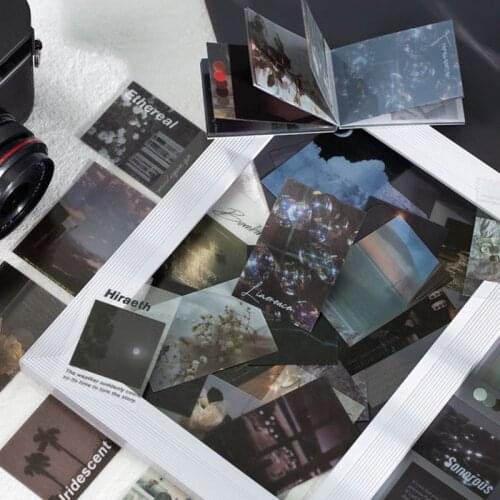 60 Sheets Fresh and romantic Paintings Stationery Stickers Book Aesthetic Landscape Cute Bullet Journaling Decor PET Sticker