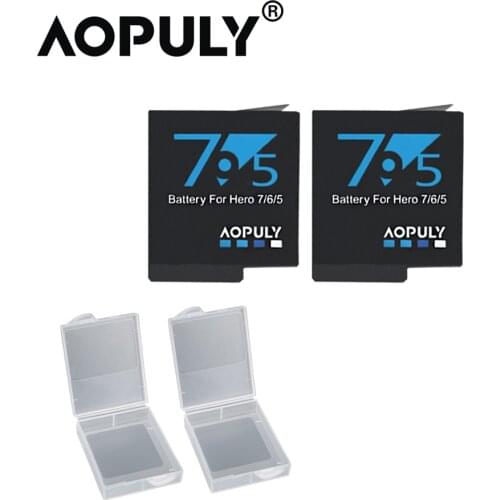 Aopuly AHDBT 501 Battery for GoPro Hero5 Hero6 Hero7 Black Bateria for Go Pro Hero 5 6 7 8 Hero8 Black Camera Accessories