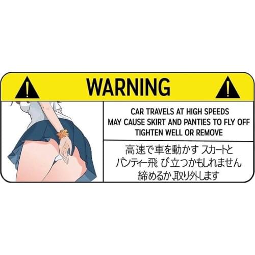 Personality Car Sticker for Panties Warning Peek Slap Decal Anime Vinyl JDM Window Wall Stickers Cover Scratches Waterproof