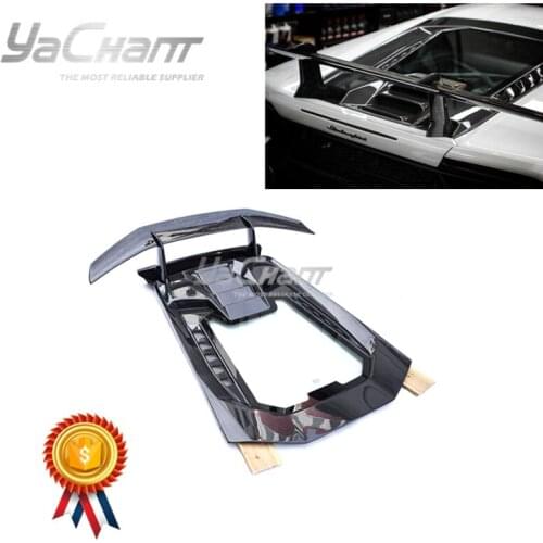 Car-Styling Carbon Fiber Engine Hood & Rear Wing Spoiler Fit For 2014-2019 Huracan LP610-4 & LP580-2 Coupe Spyder PF Style