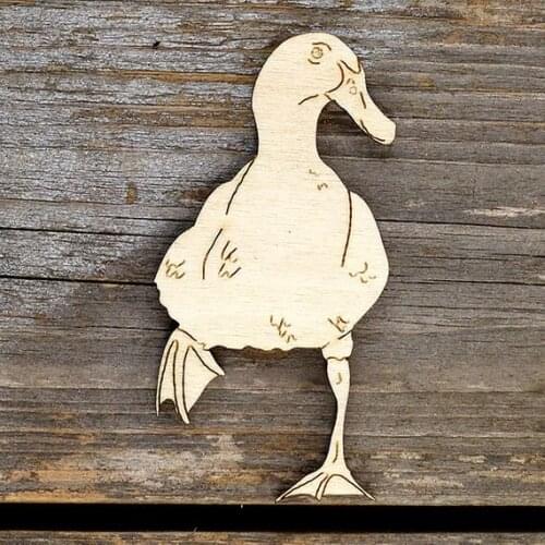 Wooden Duck Walking Craft Shape Plywood Waterways Bird Animal Riparian