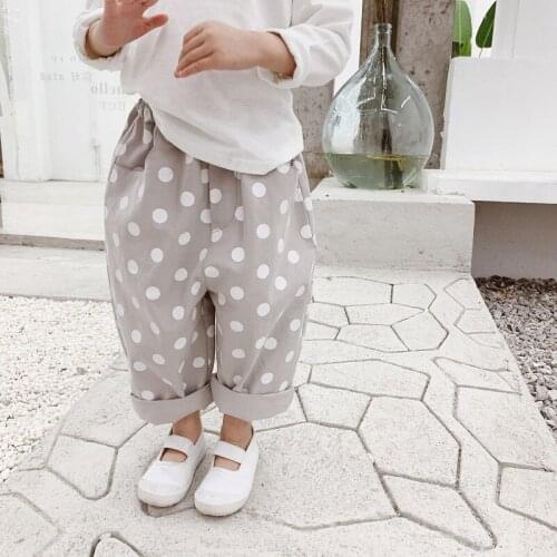 Childrens trousers 2019 new autumn childrens clothing children Korean pants girls loose harem pants fashion kids trousers