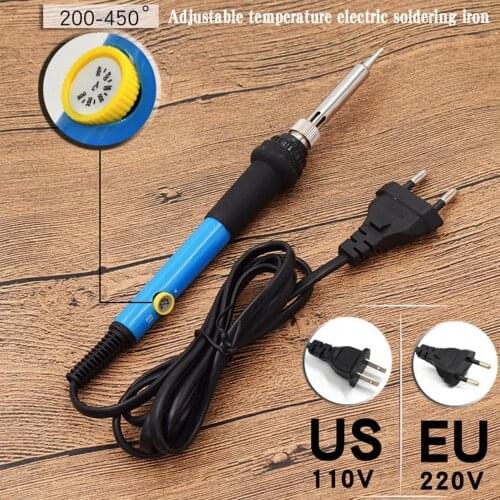 Electric Soldering Irons EU/US Plug Adjustable Temperature Electric Solder Iron Mini Handle Heat Pencil Welding Repair Tools