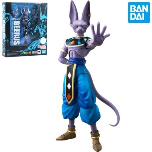 New Bandai Original Anime Dragon Ball Z Limited SHF Gods of Destruction Beerus Action Figure Collection Model Toys Birthday Gift