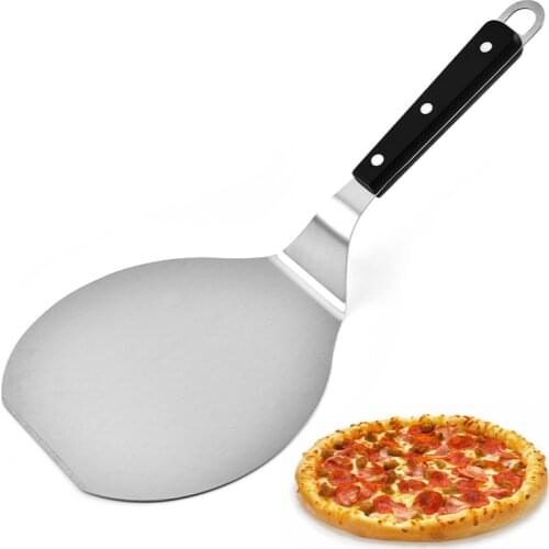 Pizza Peel Baking Tools Stainless Steel Shovel Cake Transfer Pastry Tray Flat Stone Metal Round Shape for Bakery Kitchen Gadgets