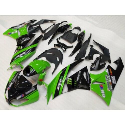 Injection Mold Fairings Kit For KAWASAKI Ninja 2009 - 2012 ZX6R Motorcycle Fairing Kit ZX 6R 636 09-12 Green Black Bodyworks