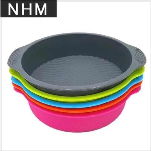 Round silicone cake mould baking mould 9 inch cake pan Color random