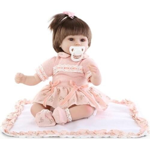 43cm Silicone reborn dolls Baby Appease Lifelike Realista Fashion Dolls play house toy for Childrens Birthday Gift