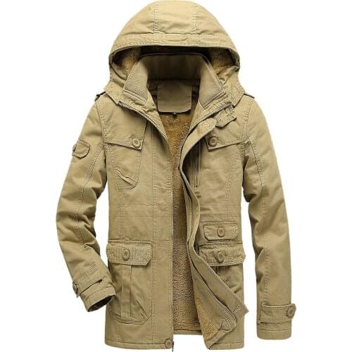 New Men Jackets Winter Fleece Thicken Warm Waterproof Jacket Mens Military Windbreaker Coat Flight Pilot Hoodie Clothes