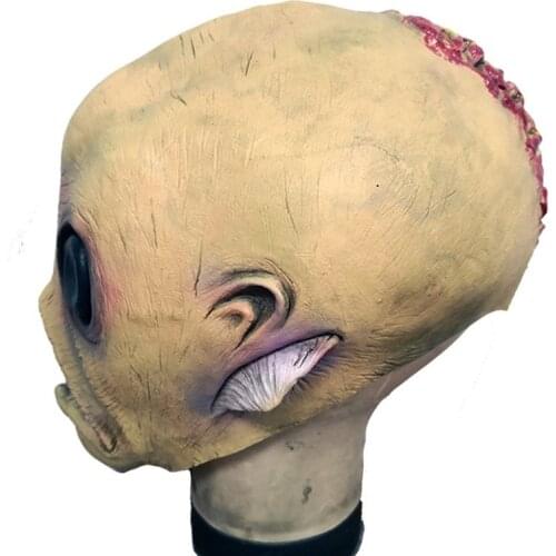 1Pcs Alien Latex Mask Breathable Full Face Head Mask Xmas Masquerade Scary Mask Fancy Dress Party Cosplay Costume