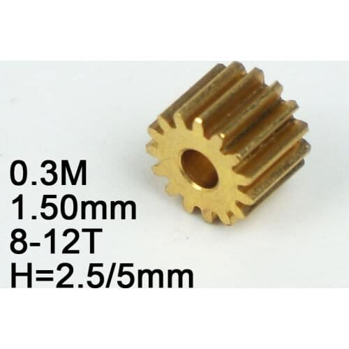 RC Model Metal Pinion Gear 0.3M 1.5mm (hole diameter) 8T/ 9T/10T/11T Height:2.5mm/5mm