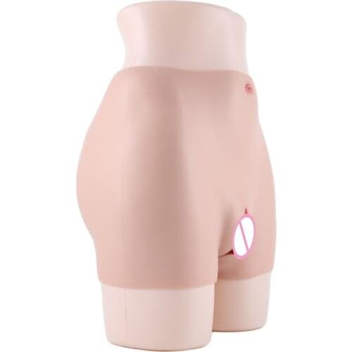 2300g Silicone Buttock Thicken hips by 2cm Realistic Vagina Panty Shemale Crossdresser Pussy Pants Transgender Artificial Sex