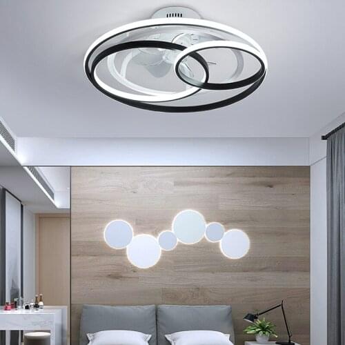 Bedroom decor led invisible ceiling fan light lamp dining room ceiling fans with lights remote control lamps for living room