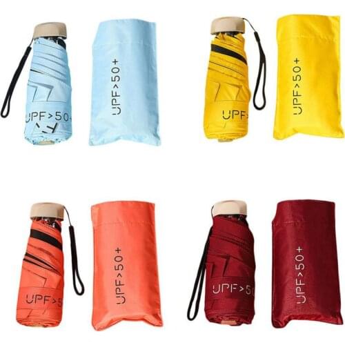 Ultra-light Sunny Block Ultraviolet Umbrellas Folding Umbrellas Mini Pocket Umbrellas Creative Vinyl Sun Protection Sun Umbrella