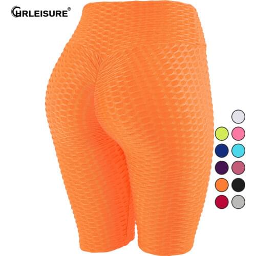 CHRLEISURE High Waist Fitness Shorts Mesh Skinny Running Short Leggings Women Seamless Comfort Workout Push Up Athletic Shorts