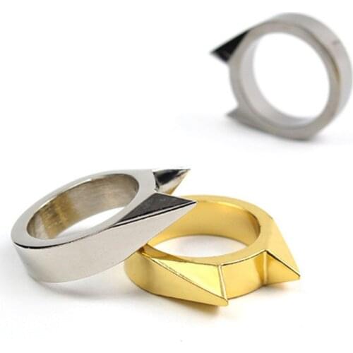 Women Lady Self Defense Protect Weapon Ring Window Breaker Finger Survival Fight Combat Outdoor Emergency EDC Tool