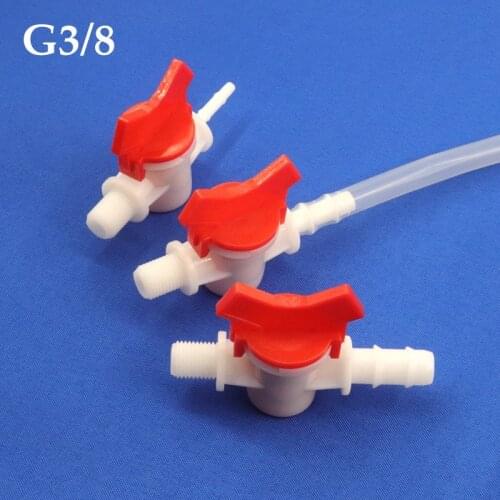 1~10pcs G3/8 3/8" Male Thread Turret Pagoda Joint Plastic ball valve Garden Hose Fittings lrrigation Pipe Water Switch Connector