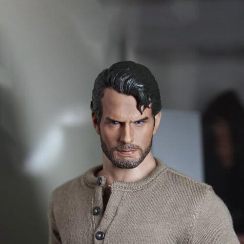 1/6 Scale Henry Moustache Cavill Wandering Decadent Version Head Sculpt Headplay for 12" Action Figure Body