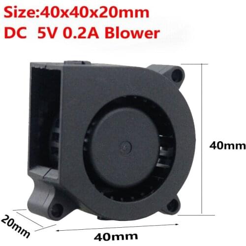 1PCS Gdstime 5V 2pin 40mm x 20mm 4020 DC Brushless Cooling Exhaust Blower Fan 4cm