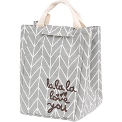 Lunch Bags Waterproof Insulated Canvas Portable Reusable Lunch Bags for Students