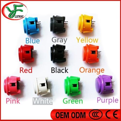 10 PCS Copy Sanwa 30mm Push button With 2.8mm Terminal MircoSwich Replace SANWA OBSF-30 Push Button
