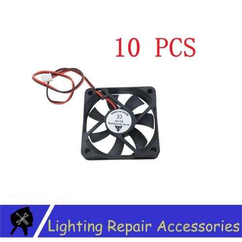 10Pcs/lots 6x6cm Silent fans 12v Or 24v Fan Use for 54x3w 18x12w 18x10w Led Par Light Stage Light Repair Parts