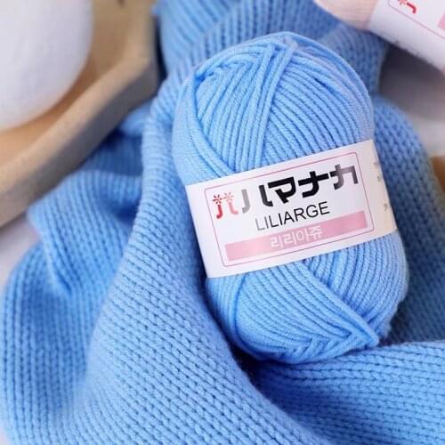 25g/set Soft Milk Cotton Yarn Anti-Pilling High Quality Hand Knitting 4ply Thread For Scarf Sweater Hat Doll Craft