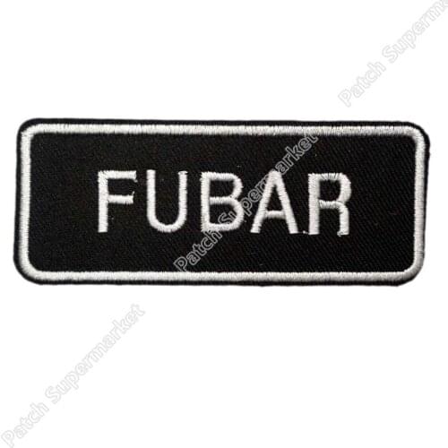 3.5" FUBAR army navy military joke Funny Fun Slogan motorcycle MC biker emo punk rockabilly applique iron on patch clothing