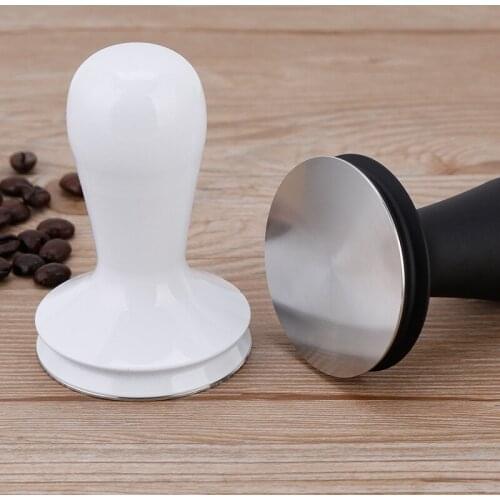 58MM Matte Handle Stainless Steel Base Tamper Protable Detachable Ultra-thin Base Powder Press Solid Hammer Coffee Accessories
