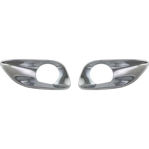Car ABS Chrome Front Fog Light Lamp Cover Trim Decoration For Toyota Vios 2008-2013
