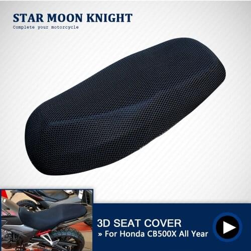 For Honda CB500X Breathable Summer Cool 3D Mesh Motorcycle Motorbike Scooter Seat Cushion Anti-Slip cover Grid protection pad