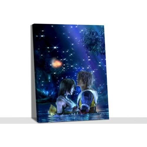 Final Fantasy X Tidus and Yuna Art Canvas Paintings for Living Room Prints Posters Wall Art Home Decoration No Frame