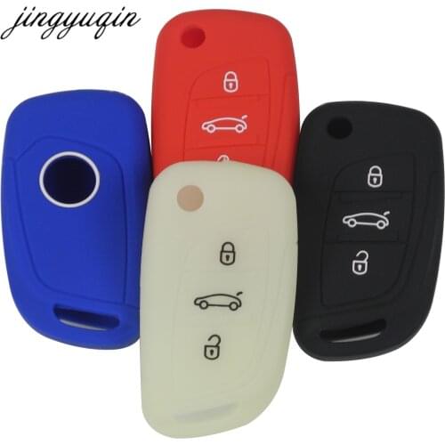 Jingyuqin 30pcs Silicone Key Cover For Citroen C2 C3 C4 C4L C5 DS4 For Peugeot 107 207 307 407 308 607 Modified Flip Fob Case