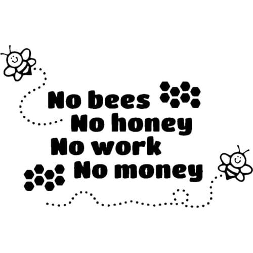 Dawasaru Bee Lovely Cartoon Car Sticker Sunscreen Decal Laptop Truck Motorcycle Auto Decoration Accessories PVC,18cm*11cm