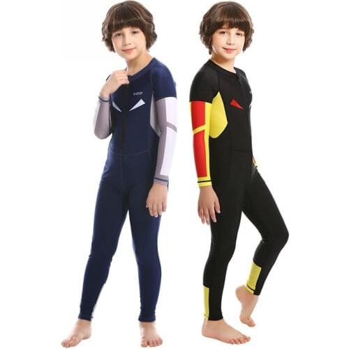 Fashion UPF50+ UV Protection Full Suit Dive Skin Long Sleeve Front Zipper Boy & Girl Swimsuit One Piece swimsuit