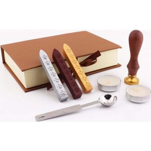 Hot Fashion Restoring Sealing Wax Stamp With Gift Box Classic Initial Wax Seal Stamps For Scrapbooking Document Sealed
