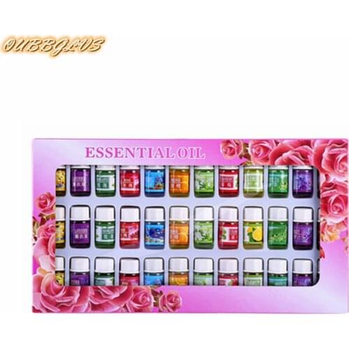 Natural Aromatherapy Essential Oil Set A 3ml Bottle Contains 36 Bottles 12 Kinds of Fragrances for Humidifier