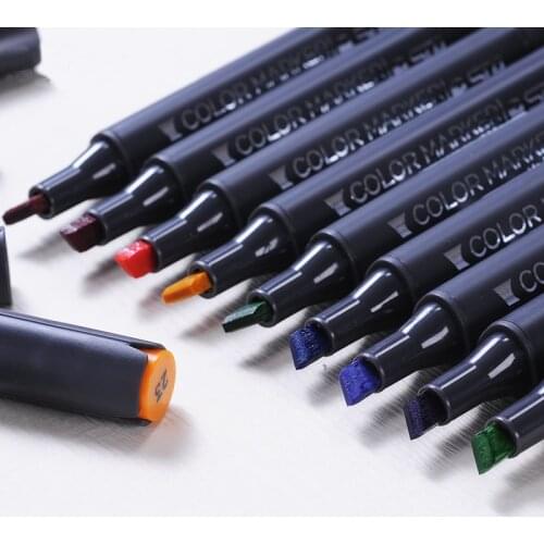 Dual Head Manga Markers Set Colored Pens Art Sketching Painting Bullet Journal Supplies School Single Drawing Letters Whiteboard