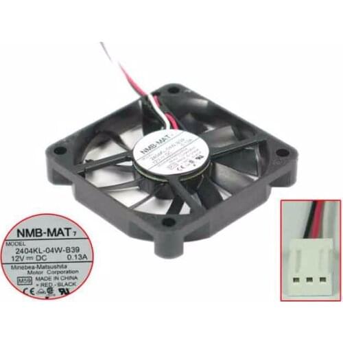 NMB-MAT 2404KL-04W-B39 M59 DC 12V 0.13A 60x60x10mm 3-wire Server Cooling Fan