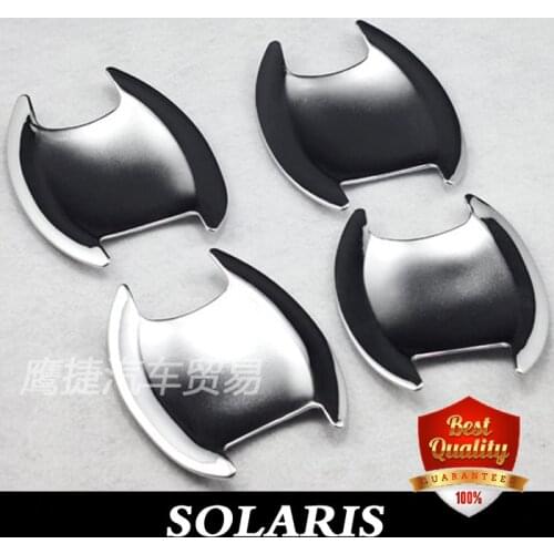 NEW Door handle cover auto Door Handle Bowl for hyundai solaris 2010-2016 ABS chrome