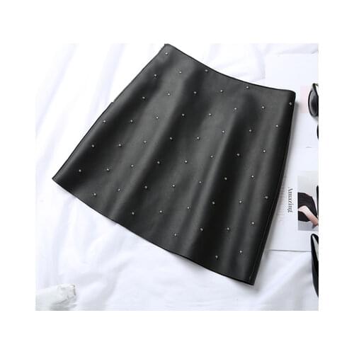 2020 New Fashion Genuine Real Sheep Leather Skirt J10