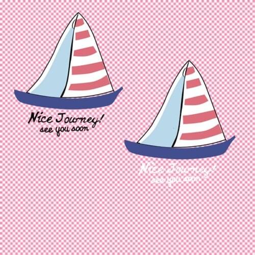 New Sailboat Iron On Stickers Washable Appliques A-level Patches Heat Transfer For DIY T-shirt Accessory Clothes Diy PVC Sticker