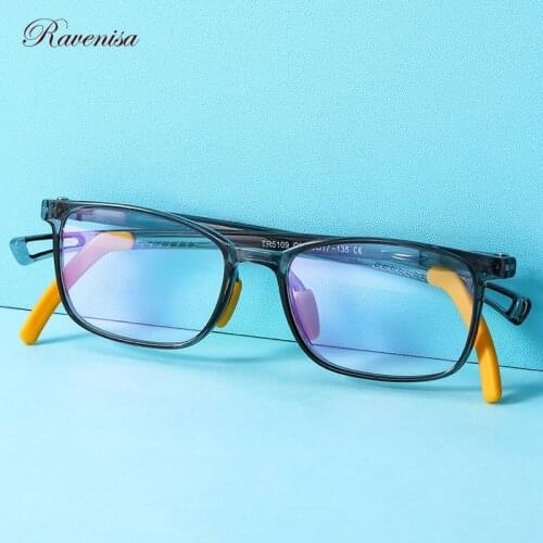 RAVENISA Fashion Candy Glasses For Kids Anti Blue Blocking Frame TR90 Computer Boys Girl Transparent Children Eyeglasses
