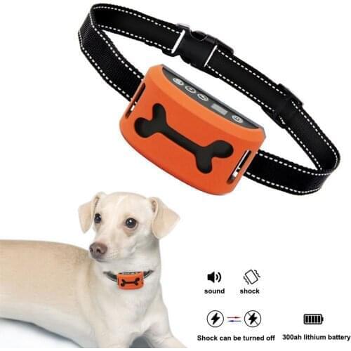 Electric Dog Training Collar Pet Intelligent Induction Barkproof Collars for Dogs Vibration Sound Shock Rechargeable Waterproof