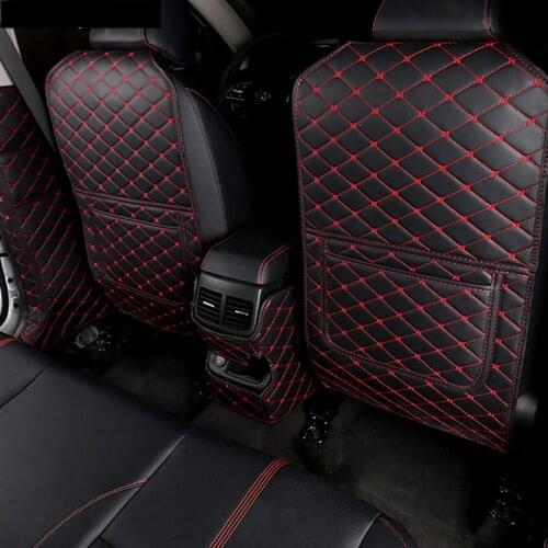 Car All Inclusive Rear Seat Anti-Kick Pad Cover Back Armrest Protection B Pillar Mat Cover for Kia Seltos KX3 2020 2021