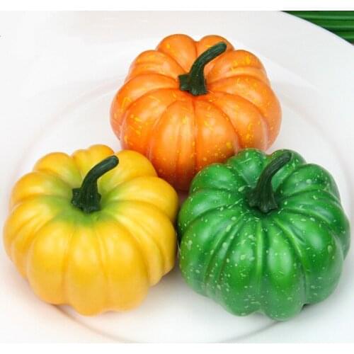 Festive Party Supplies Artificial Decorations Foam Simulation 3d Small Pumpkin Imitation Model Photographic Props 6pc/lot