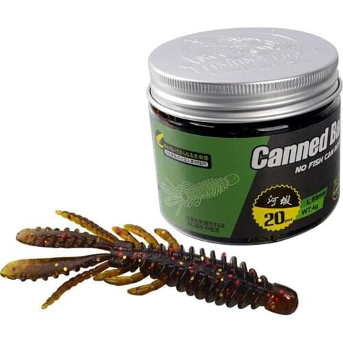 20 PCS/Box 85mm Fishing Lure Jig Wobblers Swimbait Silicone Lures Shrimp Bass Perch Lure Artifical Craws Lures Fishing Tackle