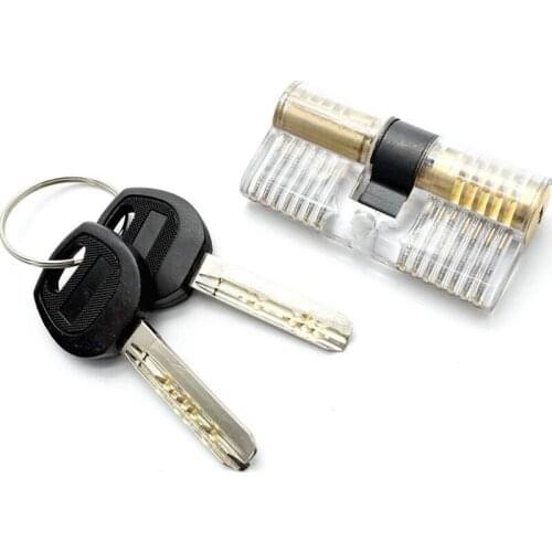 Practice Transparent Lock Pick Visible Training Skill Cutaway Inside Copper Padlock Tool For Locksmith